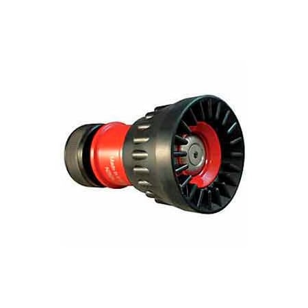 Moon American Fire Hose Fog Nozzle W/ Bumper - 1 In. NPSH - 10 To 24 GPM - Aluminum 516-1014